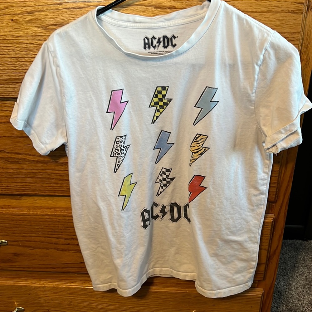 White AC/DC t-shirt